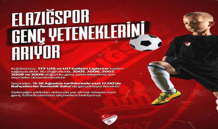 Elazığspor Alt Yapı Seçmeleri Yapacak