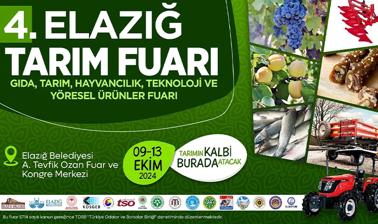 4. Elazığ Tarım Fuarı, Kapılarını Ziyaretçilerine Açıyor