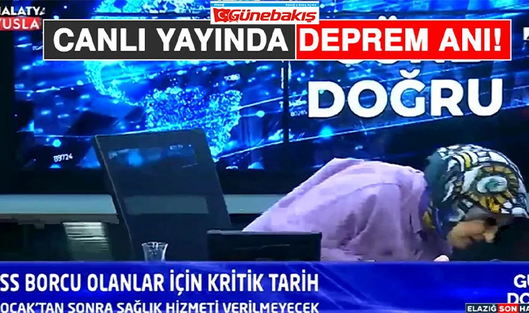 Canlı Yayında Deprem Anı!