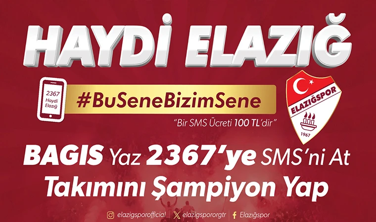 Haydi, Sen De Mesajını At; Elazığspor’u Şampiyon Yap