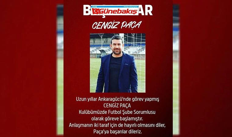 23 Elazığ FK’ya 1. Lig’den Futbol Şube Sorumlusu