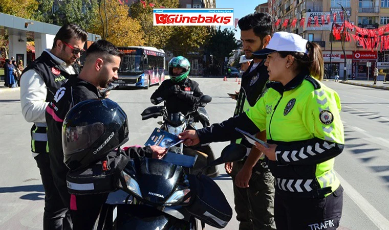 Elazığ’da Ekipler, Motor Sürücülerine Yönelik Denetim Yaptı