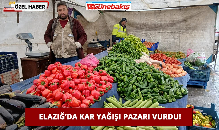 Elazığ’da Kar Yağışı Pazarı Vurdu!