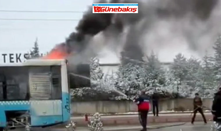 Yurtbaşı Belediye Otobüsü, Seyir Halindeyken Alev Aldı