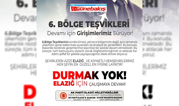 6. Bölge Teşvikleri İçin AK Parti’den Ortak Açıklama