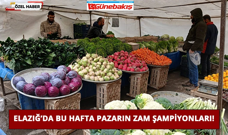 Elazığ’da Bu Hafta Pazarın Zam Şampiyonları!