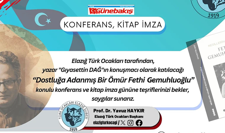 Elazığ Türk Ocağı Konferans Düzenleyecek