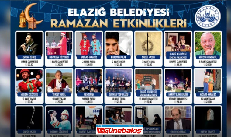 Elazığ'da Ramazan Etkinlikleri 1 Mart'ta Başlıyor