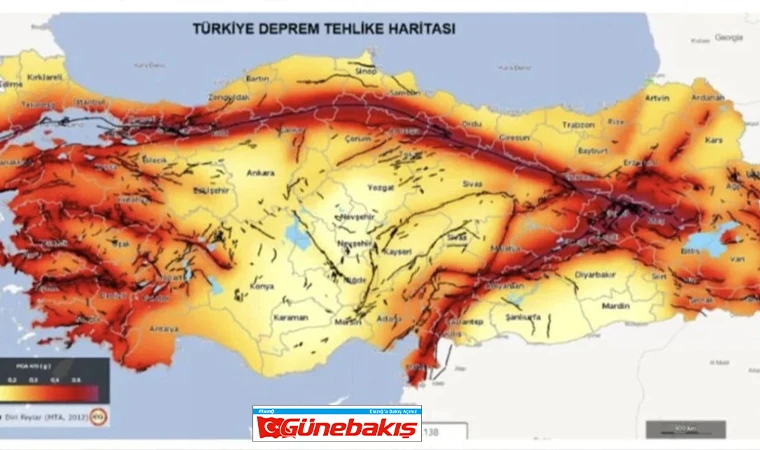 Güncellenmiş Fay Hattı Haritası Yayınlandı