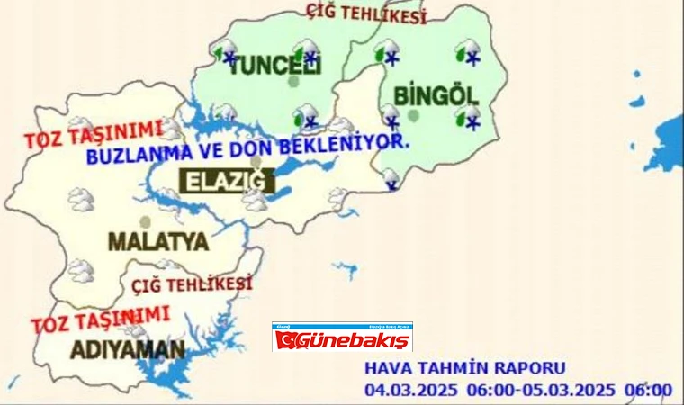 Meteoroloji’den Elazığ’a Çığ Uyarısı