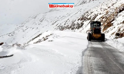 Elazığ’da Kar Yağışı Nedeniyle Yollar Kapandı