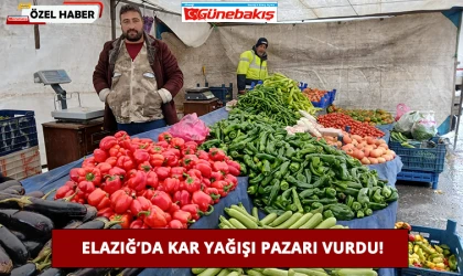 Elazığ’da Kar Yağışı Pazarı Vurdu!