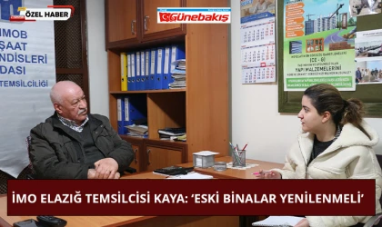 İMO Elazığ Temsilcisi Kaya: ‘Eski Binalar Yenilenmeli’